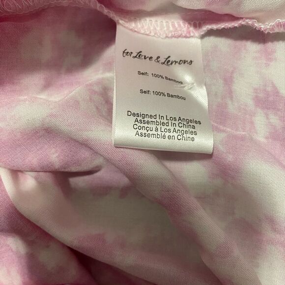 NEW For Love & Lemons Devon Shirt Pink & White Mini Dress Small - Picture 14 of 14